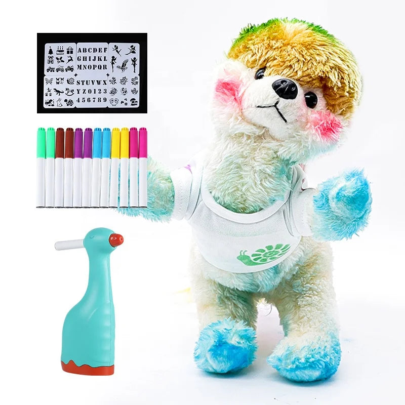 Boy's Magic Airbrush Pen Set Plastic Tempera Painting Art Drawing for Kids