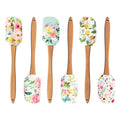 Silicone Cooking Scraper with Wood Handle Cream Cake Spatula Kitchen Baking Tool Dishwasher Safe Creative Design
