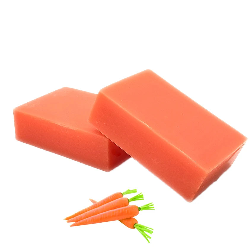 OEM /ODM Natural Herbal  Facial Cleaning  Moisturizing Whitening Carrot Handmade Soap