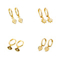 Wholesale Mixed Fashion Designer Sterling Silver Huggie Hoop 18k Gold Plated Jewelry Earrings