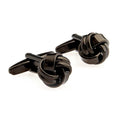 Wholesale Black Gun Metal Love Knot Cufflinks Custom Mens Business Suit Shirt Fashion Accessory Wedding Tuxedo Trendy Jewelry