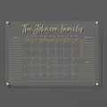 Clear Monthly and Weekly Wall Calendar 2022 Acrylic UV Printed Dry Erase Planner Board