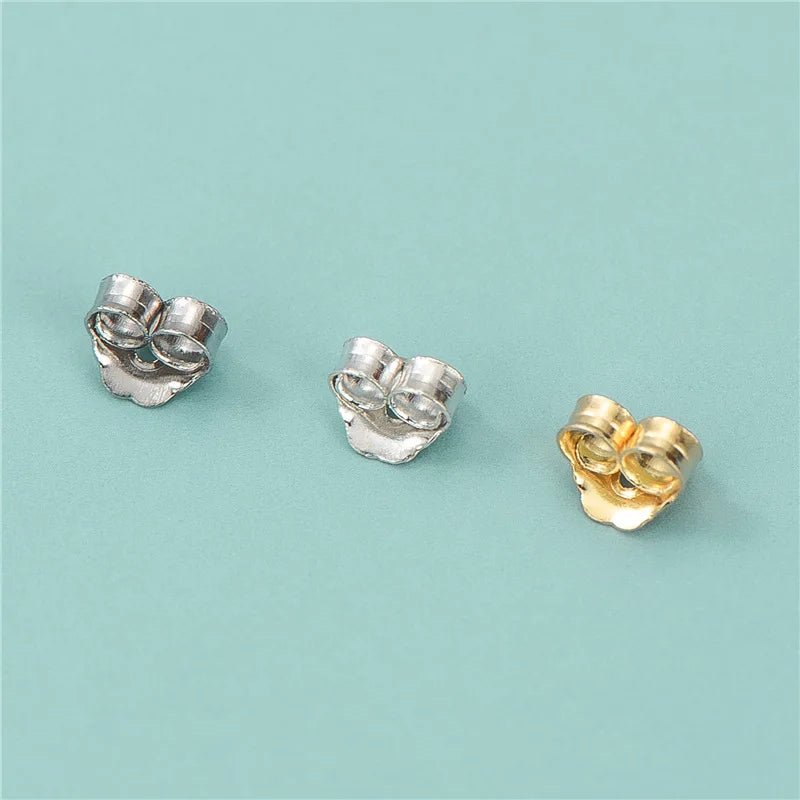 925 Sterling Silver Butterfly Earrings Backings4.5mm Earrings Back Stoppers/holdersSterling Silver Earring Plugs