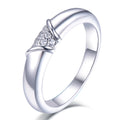 925 Sterling Silver Promise Rings Elegant Simple Design Jewelry for Weddings