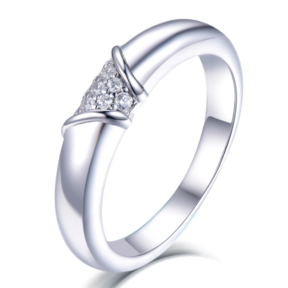 925 Sterling Silver Promise Rings Elegant Simple Design Jewelry for Weddings