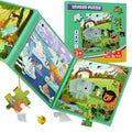 Magnetic Jigsaw Puzzle Book for 14 Years & up Travel Game 3 in 1 Animal Design Paper Material Gift Box MegaBDM