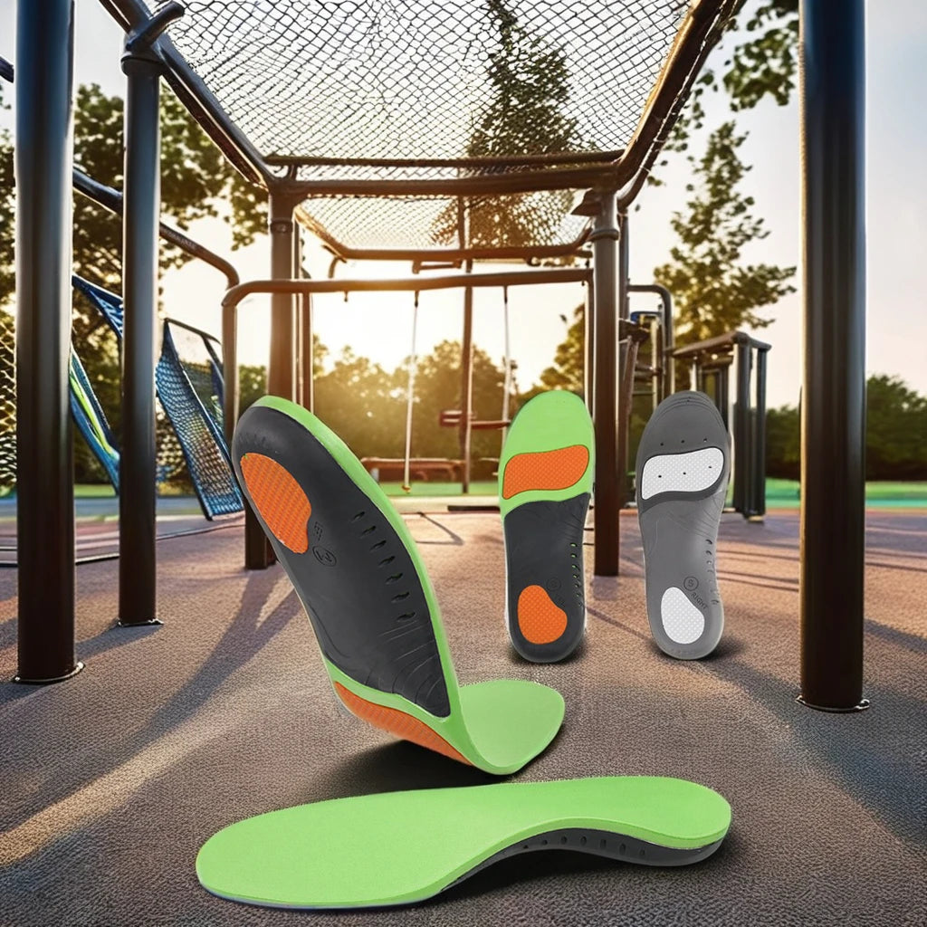 Arch Support Insoles Thickening Height Cushion Shock-Absorbing Gel Comfortable and Warm PU Sweat-Breathable Insoles
