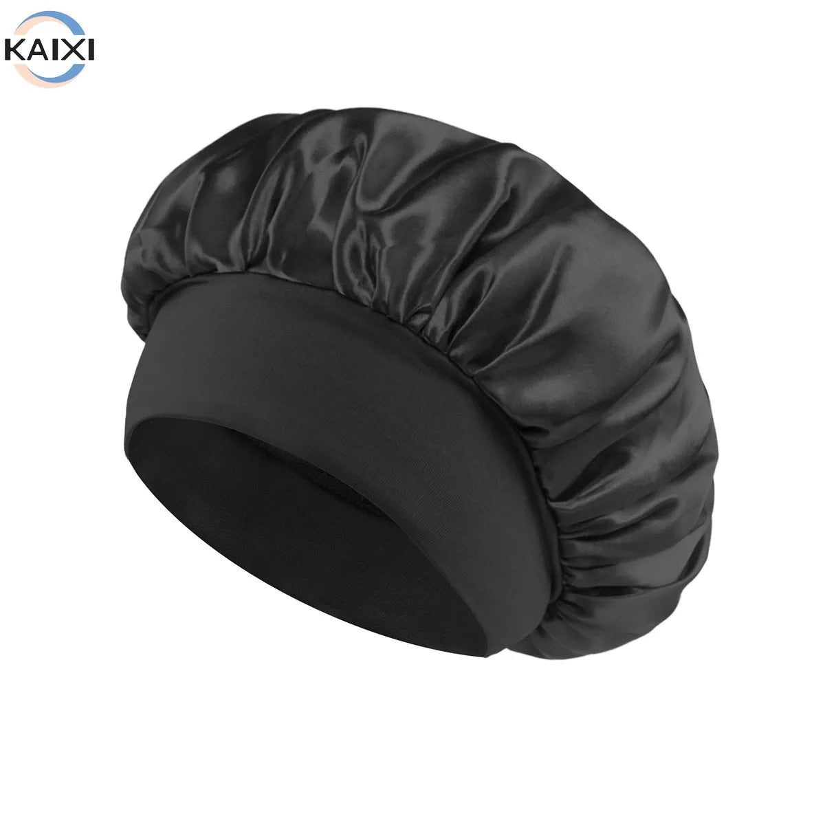 Popular Satin Wide Edge Sleep Cap for Adults Fashionable Classic Solid Color Shower Cap Hair Care Chemotherapy for Outdoor Use