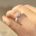 Adjustable Jewelry Vintage Pearl Jade Amber Natural Gemstone Ring for Women