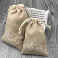 Custom Cotton Linen Gift Packaging Drawstring Bag