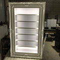 Hot Sale Nail Salon Furniture Wall White Nail Polish Rack Display for Nail Art