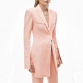 Two Piece Velvet Suits Women Autumn Solid Color Casual Notched Coat Flared Pants 2 Pcs Set Button Anti-Wrinkle Windproof