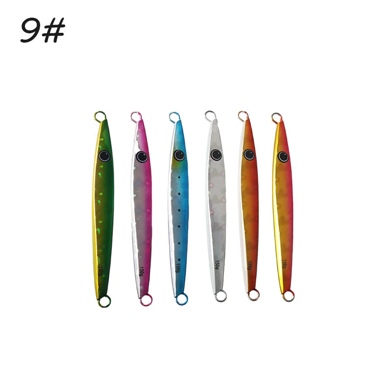 120g 150g 180g Metal Slow Jig Fishing Jigging Lure Lead  Flat Fall Fishing Jigs