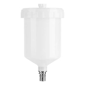 600ml Gravity Feed Plastic Fluid Paint Spray Gun Cup External Thread Bayonet Air Gravity Paint Pot Thread Connector for Paint