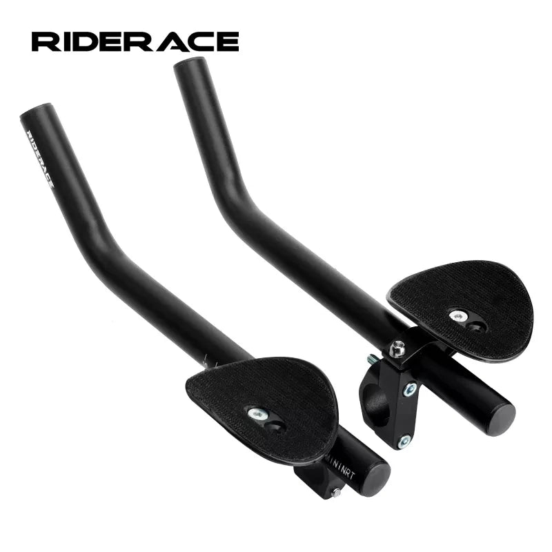 RIDERACE Bicycle Rest TT Handlebar Clip on Aero Bar Handlebar Extension Aluminum Alloy Triathlon  Rest MTB Road Bike Arm Rest
