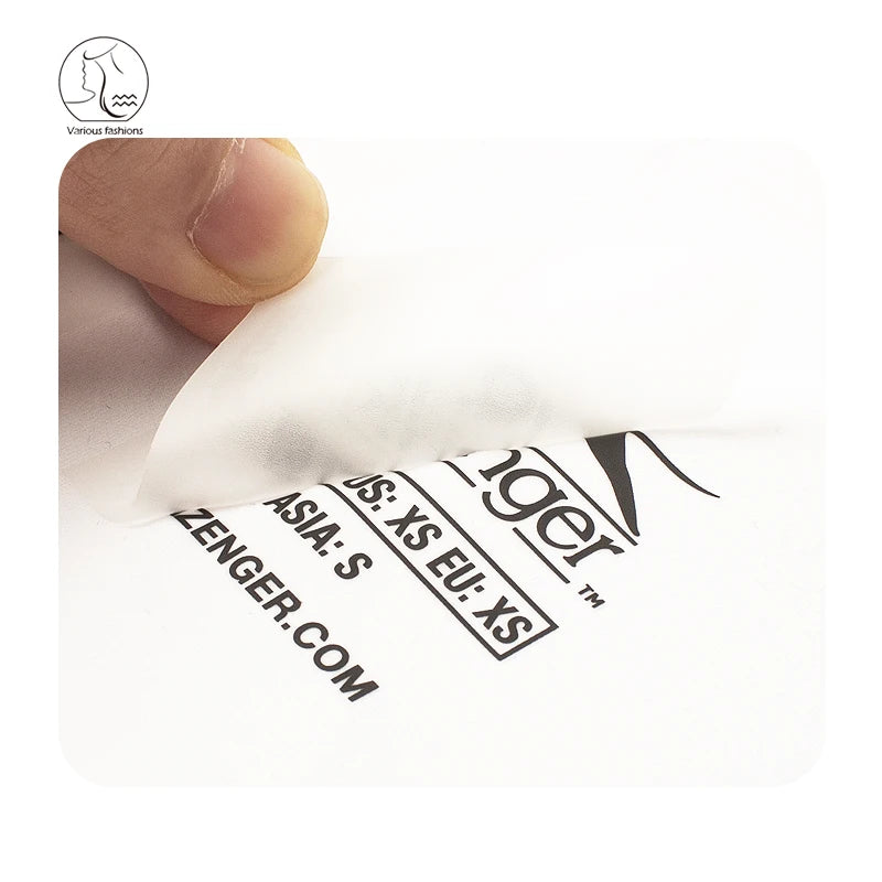 YunShang Washable Care Label Heat Transfer Tagless logo Iron on Clothing Labels