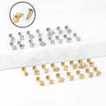 ZESENLIN Summer Flower Shape Stainless Steel Flat Back Stud Earring Zircon Labret Piercing Stud Wholesale