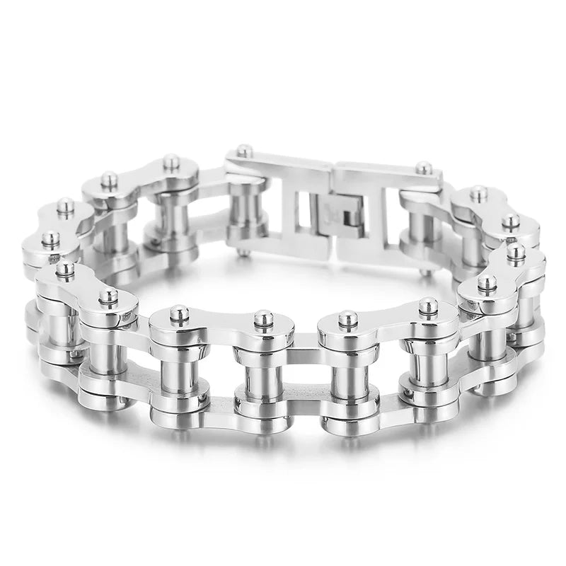 KALEN Hip-hop Stainless Steel Gold/Silver/Black/Colorful Bike Chain Bracelet