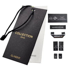Cheap Custom Design and Name Printing Tag Custom logo Paper Garment Hangtag Clothing hang Tags