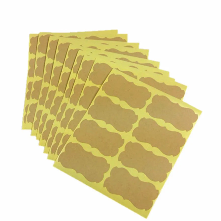 80pcs Per Pack 5.7cm Blank Irregular Shape Removable Adhesive Sticker for Handmade Candle Craft Packaging Labels