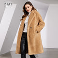Hot Sale Women Shearing Fur Winter Coat Oversize Winter Outwear Wool Overcoat Faux Shearling Fur Coats