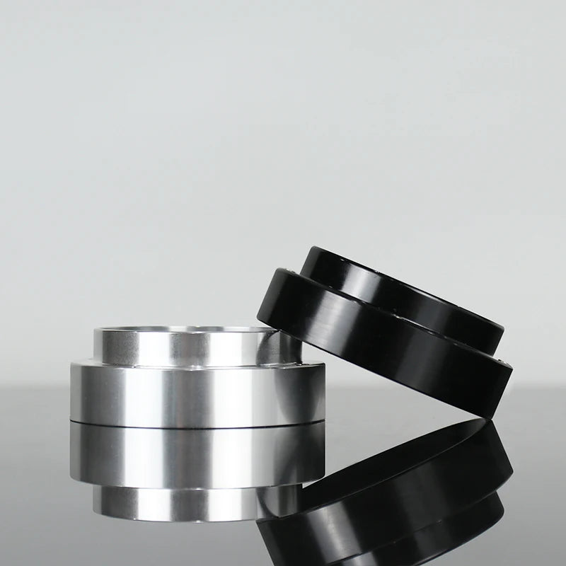 Manufacturer Customize Barista Accessories Tools 53Mm 58Mm Delonghi Black Magnetic Dosing Ring Al-Alloy Espresso Dosing Funnel