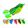 Artificial Frog Simulation Soft Plastic Lure Black Fishing Bait with Double Hidden Hooks for River Lake Stream