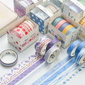 Creative Basic Decoration Series and Paper Wash Tape Student Diy Hand Account Material Stickers 5 Rolls