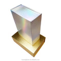 Top Bottom Box Folding Shipping Carton High square Fold Out Boxes Design Packaging Modern Novel Design Gift pink Box Folding