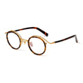 Xxin 88098 Classic Round Frame Pure Titanium+Acetate Handmade Reading Glasses 15g Lightweight Unisex Optical Frames