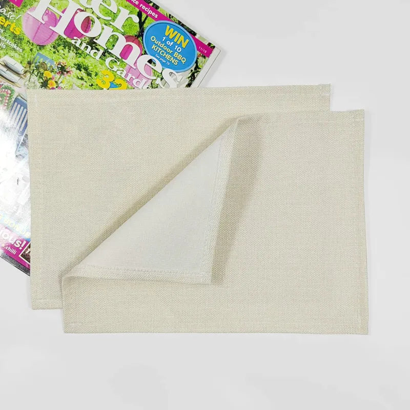 Wholesale new Christmas decorative pad blank heat sublimation printing cotton and linen napkin place mat