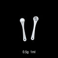 0.25g 0.5g  White Round Bottom / Flat Bottom  Measuring Spoon
