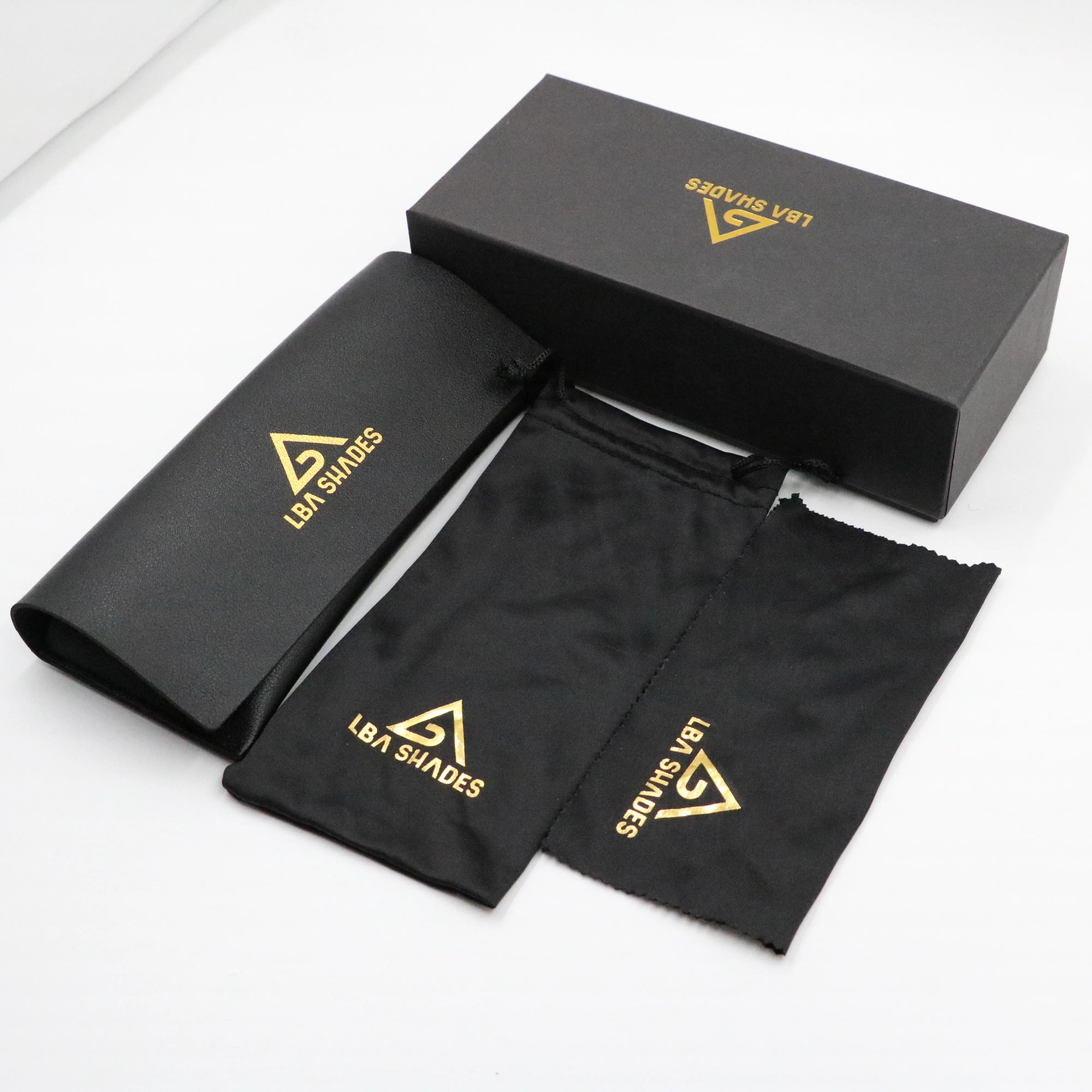 Lbashades Multicolor Custom Leather logo Sunglasses case and Sunglasses Bag Cloth 2023