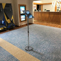 Height Adjustable Steel Pole and Base Menu Holder Floor Stand A3/A4 Lobby Notice Stand Silver Black