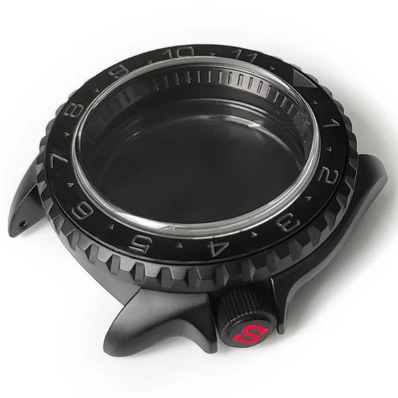 Custom Matte Stainless Steel Watch Case Bezel Insert Glass Parts for SKX007 With Sapphire Crystal Cover Fits NH35/36 Movement