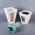 Wholesale Package Bag Kraft Paper Flower Package Trapezoidal Paper Bag Window Opening Gift Package