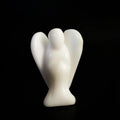 Huiying 1.5 Inch Carved Natural White Jade Angel Figurines Statues for Home Decoration Crafts