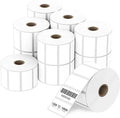 Custom PE Coated Square Blank ArtPaper 60*40 Direct Adhesive Die Cut Heat Sensitive Sticker Barcode Label Promotion Supermarket