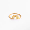 High End 18K PVD Gold Plated Geometric Rings Cute Rings for Women Trendy Stainless Steel Jewelry Wholesale