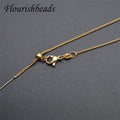 Anti Fading Nickel Free 18K Real Gold Plated Length Adjustable 1.2mm Thickness Link Chain Necklace Chains for DIY Jewelry Making