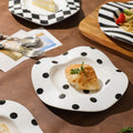 Custom Ceramic Irregular Dinner Plate Cold Dishes Soup Pasta Spaghetti Steak Salad Dessert Serving Tray Restaurant Dinnerware