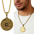 Religious Men and Women Jewelry Gift Accessories Bible Text Pendant Gold Plated Stainless Steel Necklace