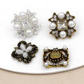 RB056 Fancy Square Metal Buttons Buttons Shank Style Cardigan Coat Sweater Featuring Rhinestone Plating
