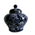 Jingdezhen Porcelain Dark Blue and White Antique Ceramic Jinger Jar Luxury with Flowers Factory Direct for Presents