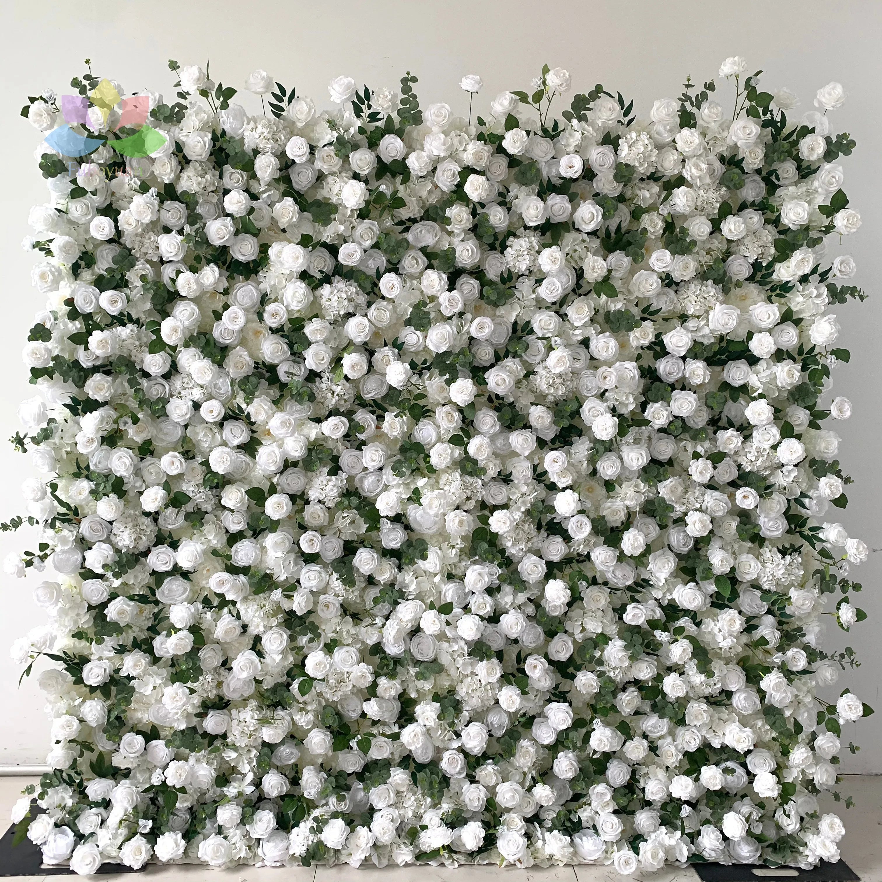 Other Decor Flower and Plant Cloth Back Flower Wall Background Flowers Wall Backdrop Peony Luxury Rose Gold Flower Wall