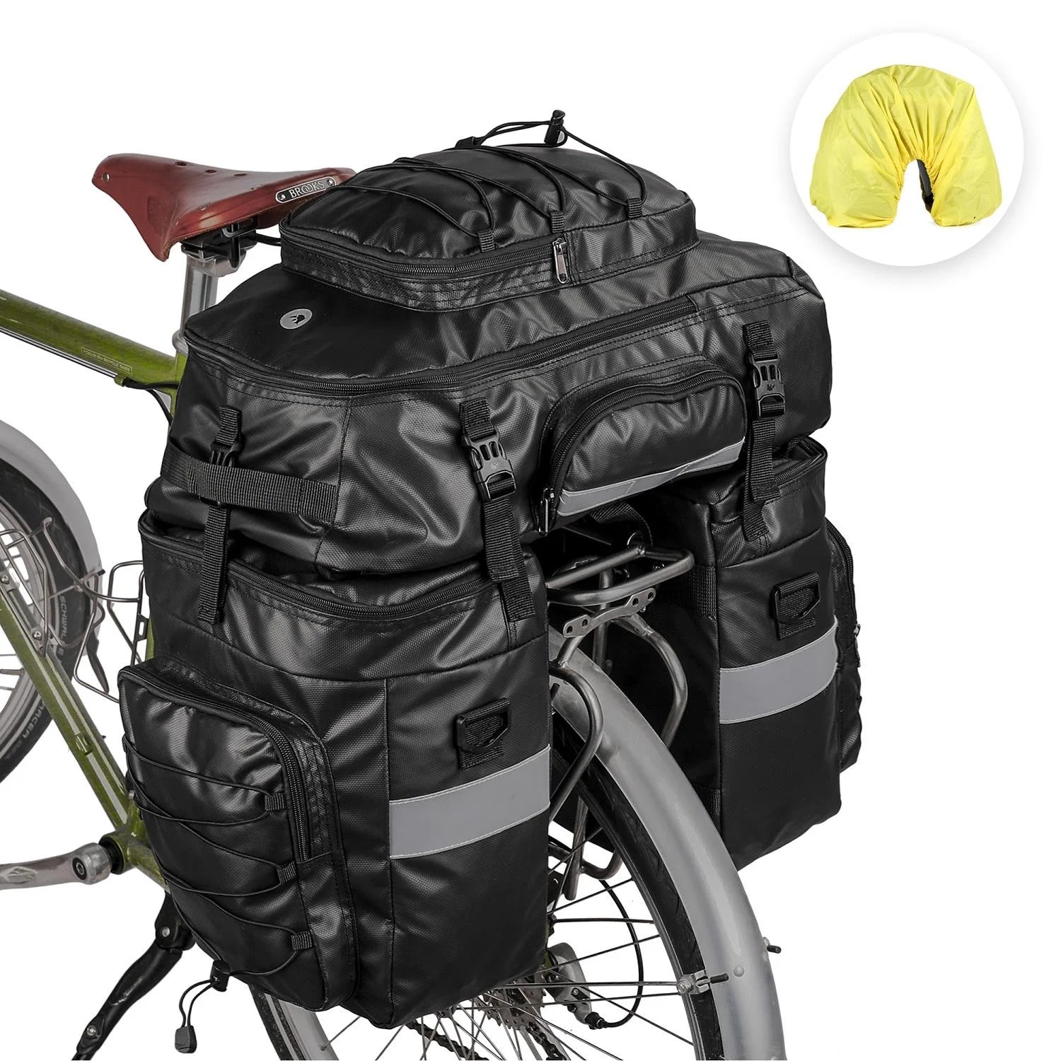 Upgrade Rhinowalk Bike Bag Bike Pannier Rear Set for Bicycle Cargo Rack Saddle Bag  Packing  Laptop Pannier Rack Bicycle Bag