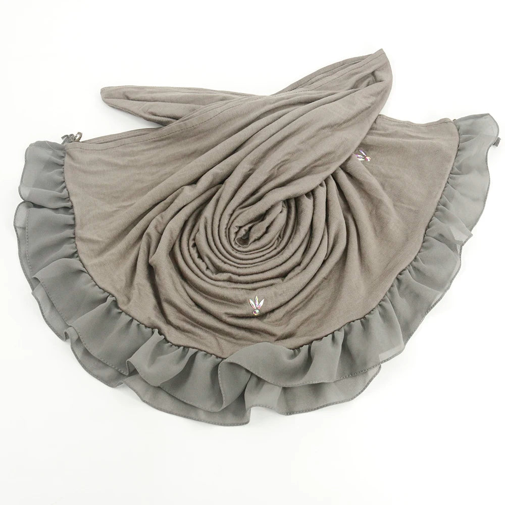 Wholesale High Quality Scarves  Muslim Hijabs Luxury Soft Premium Stretch Stoles Cotton Jersey Scarf for Women