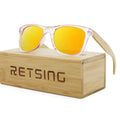 Pink Girl Style Versatile Casual Wooden Sunglasses: Hand-Polished & Polarized for All Outdoor Settings
