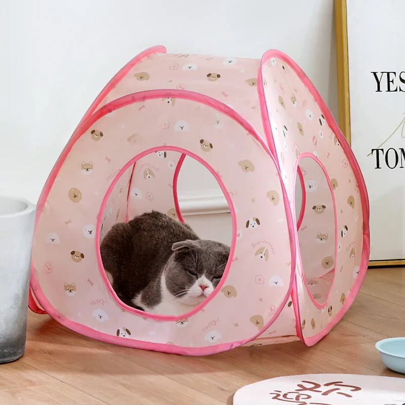 Wholesale Foldable Pet Tent for Indoor/Outdoor Use Sunscreen Fiberglass Fence Quick Opening Cat House 2-Person Capacity Summer