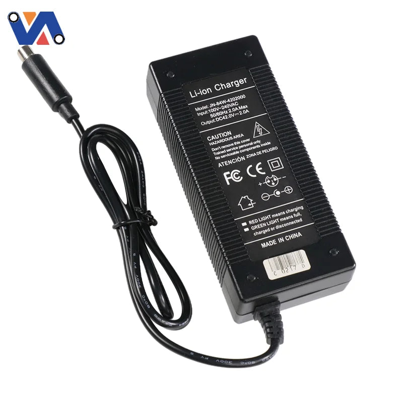 New Image EU Stock 42V 2A Scooter Battery Charger Power Supply Adapter for Xiaomi M365 Electric Scooter Skateboard Accessories